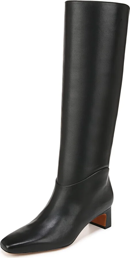 Vince Womens Sol Knee High Boot Black Leather 7 M