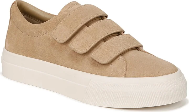 Vince Womens Sunnyside Multi Strap Fashion Sneakers Sand Beige Suede 9 M