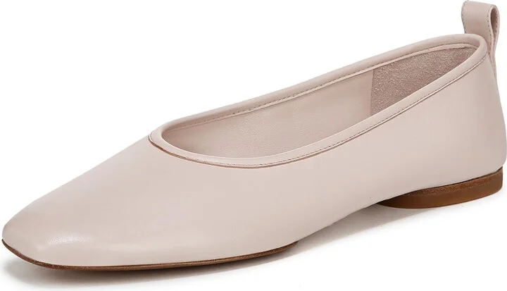 Vince Womens Vivian Ballet Flat Powder Pink Leather 11 M
