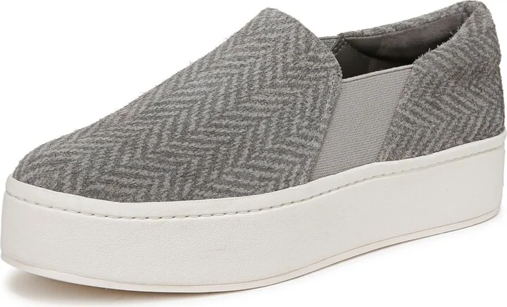 Vince Womens Warren Court Sneakers Sneaker Fog Grey Suede 6 M