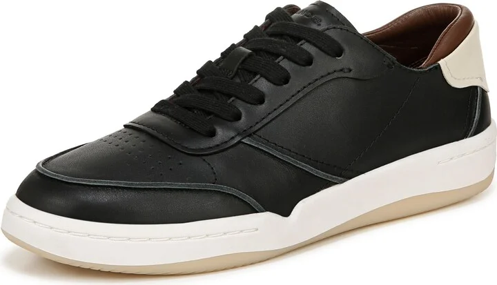 Vince Womens Westside Lace Up Fashion Sneaker Black Leather