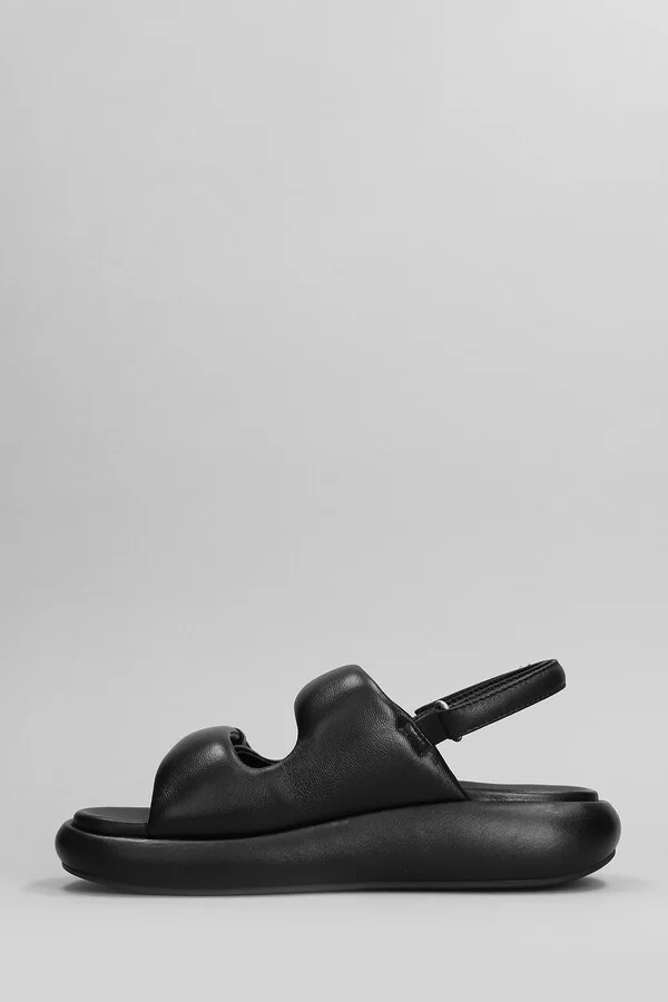Vinci Flats In Black Leather - Image 3