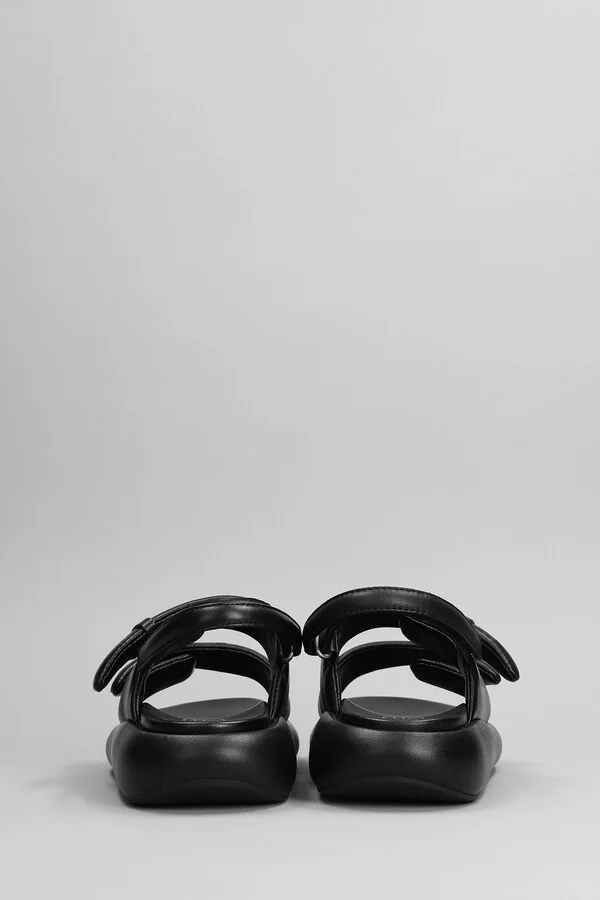 Vinci Flats In Black Leather - Image 4