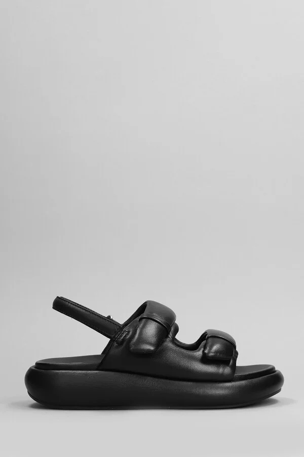 Vinci Flats In Black Leather