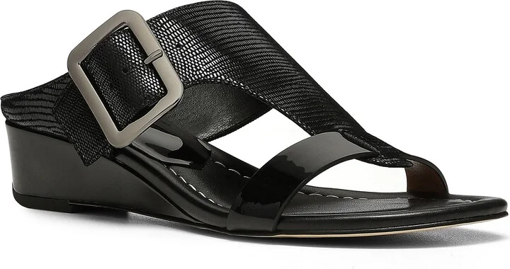 Vine Buckled Wedge Sandal