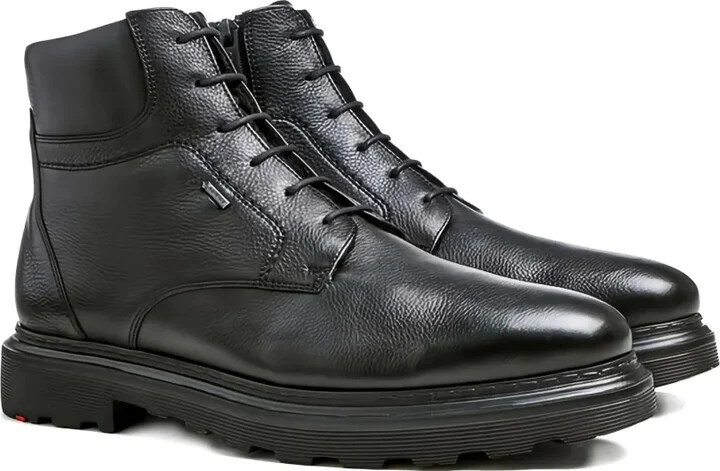 Vine textured leather lace-up boots - Image 2