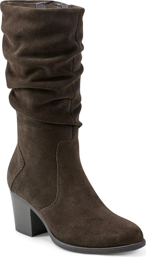 Vine Womens Suede Almond Toe Mid-Calf Boots