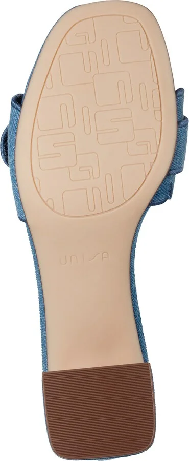 Vinley Denim Buckle Scalloped Slide Sandal - Image 5