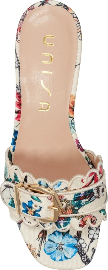Vinley Denim Buckle Scalloped Slide Sandal - Image 10