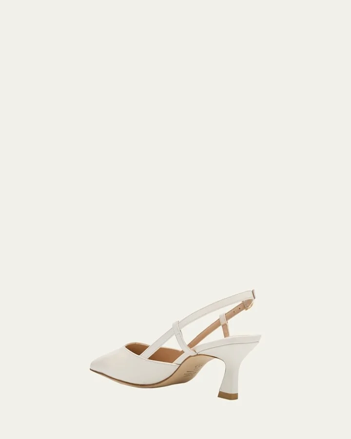 Vinnie Leather Kitten Slingback Pumps - Image 2