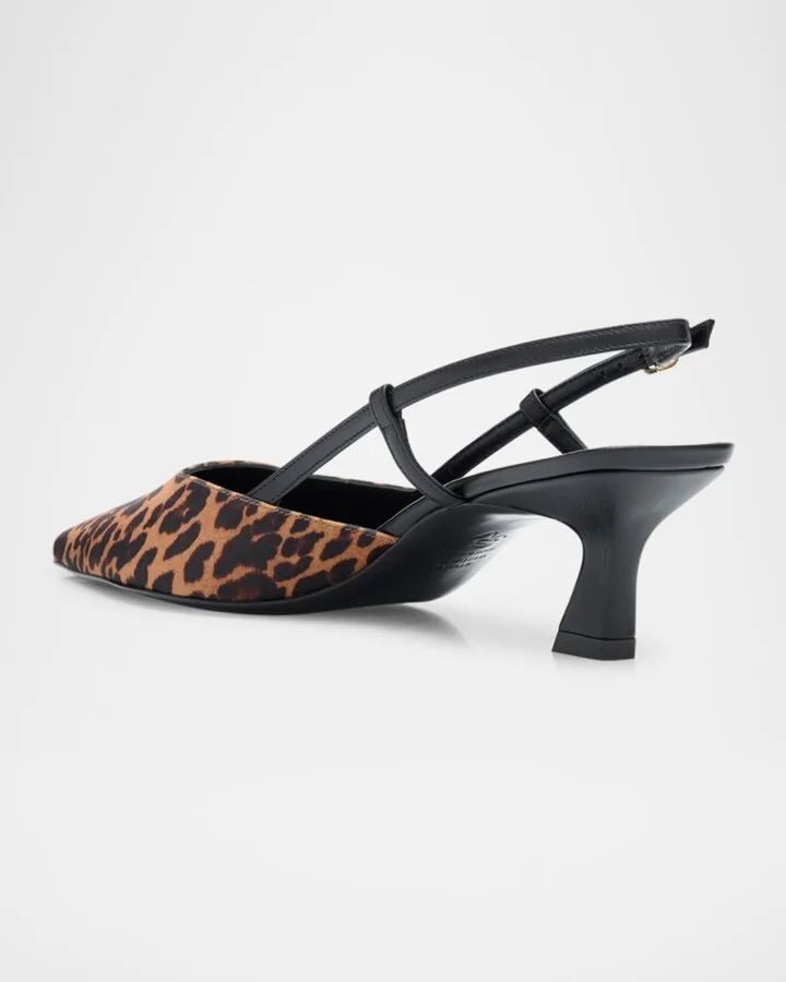 Vinnie Leopard Kitten Slingback Pumps - Image 3