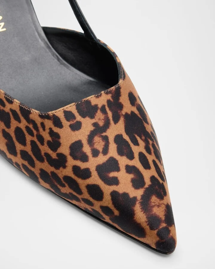 Vinnie Leopard Kitten Slingback Pumps - Image 5