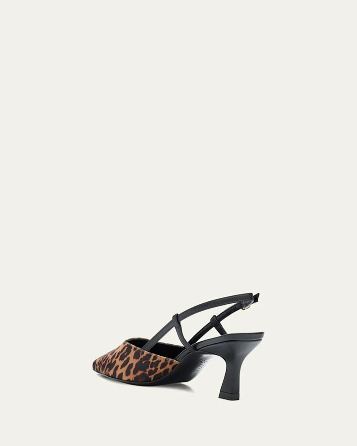 Vinnie Leopard Kitten Slingback Pumps - Image 2