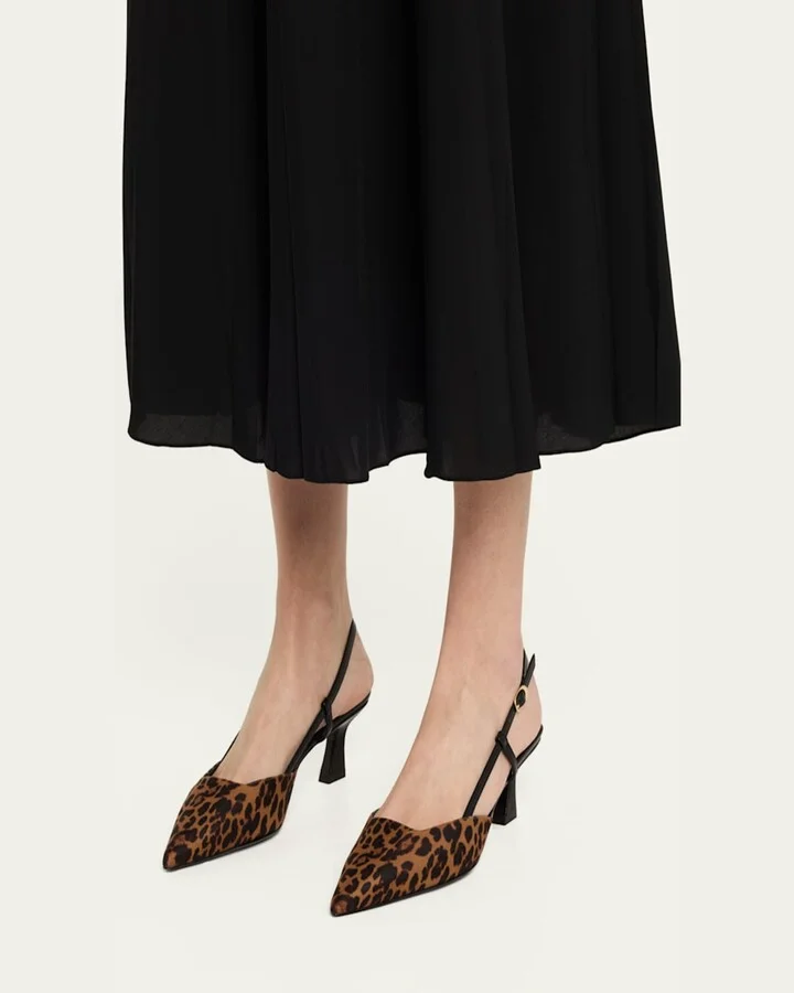 Vinnie Leopard Kitten Slingback Pumps - Image 4