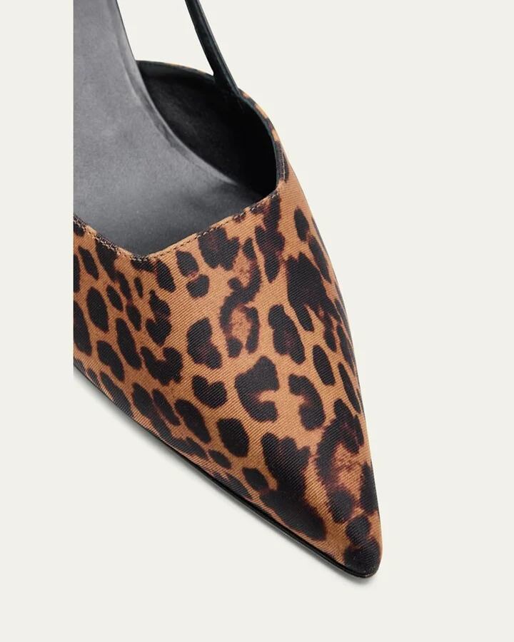 Vinnie Leopard Kitten Slingback Pumps - Image 5