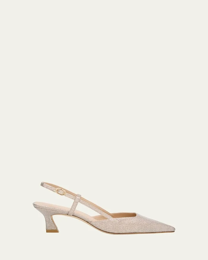 Vinnie Metallic Kitten Slingback Pumps