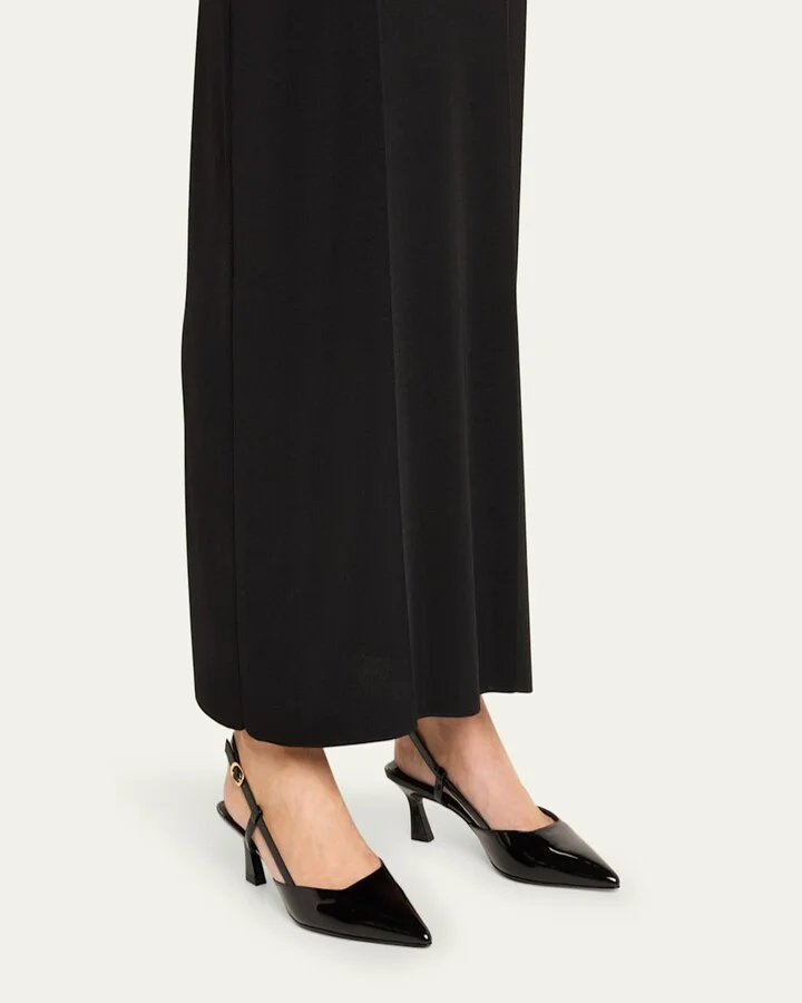 Vinnie Patent Kitten Slingback Pumps - Image 8