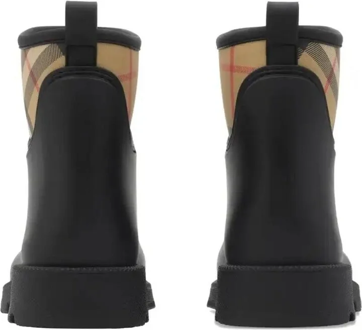 Vintage Check-Detailed Rain Boots - Image 3
