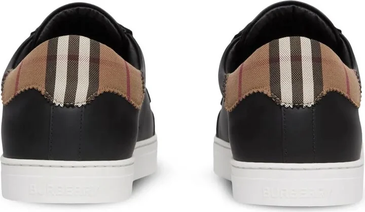 Vintage Check panelled leather sneakers - Image 5