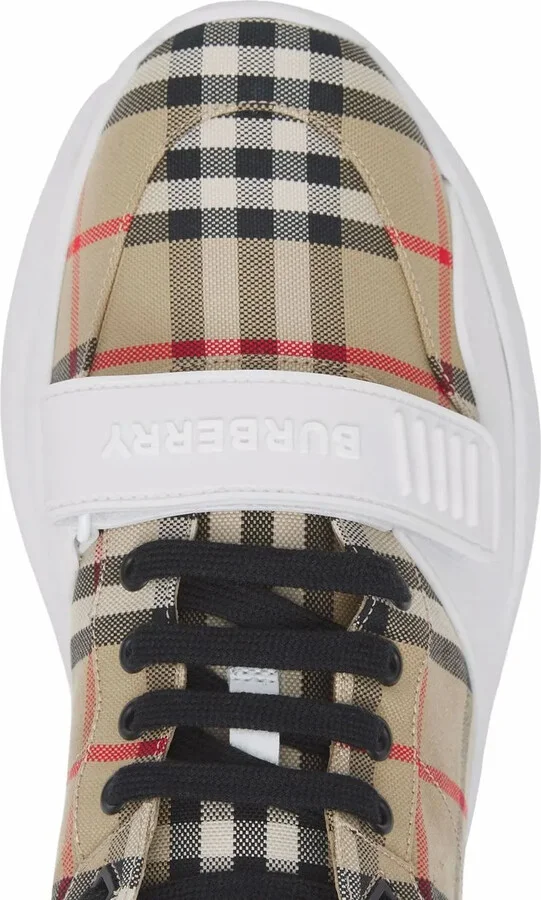 Vintage Check-pattern touch-strap sneakers - Image 4