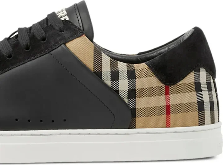 Vintage check-print sneakers - Image 2