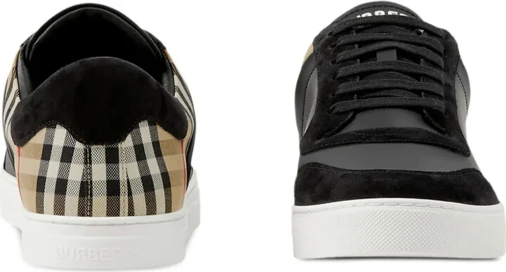Vintage check-print sneakers - Image 4