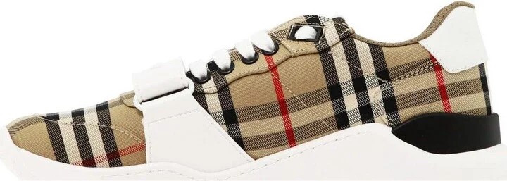 Vintage Checked Panelled Sneakers - Image 2
