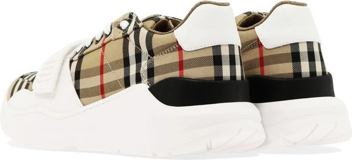 Vintage Checked Panelled Sneakers - Image 4