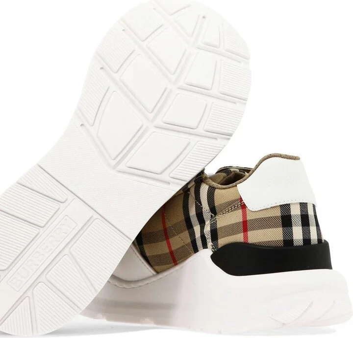 Vintage Checked Panelled Sneakers - Image 5