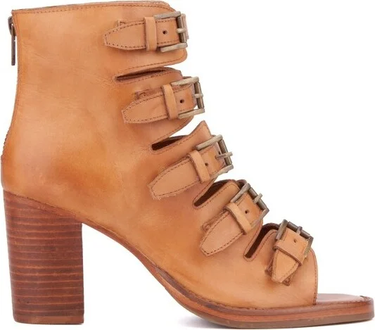 Vintage Foundry Co. Women's Lauralyn Heel Sandal - COGNAC, - Image 5