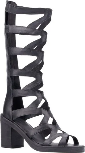 Vintage Foundry Co. Women's Loni Heel Sandal - BLACK,