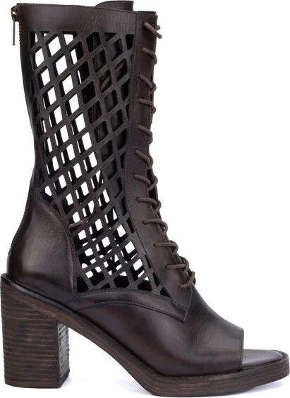 Vintage Foundry Co. Women's Normandy Open Toe Boot - , BROWN - Image 2