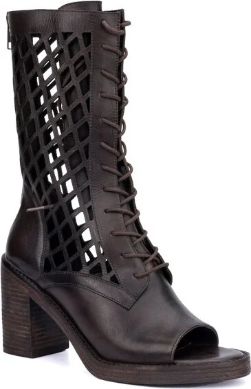 Vintage Foundry Co. Women's Normandy Open Toe Boot - , BROWN