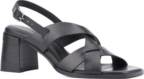 Vintage Foundry Co. Women's Odelle Heel Sandal - BLACK,
