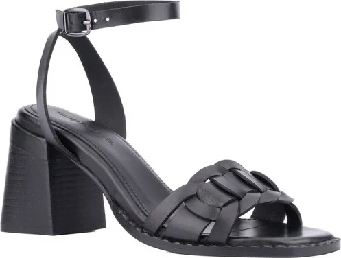 Vintage Foundry Co. Women's Olenna Heel Sandal - BLACK,