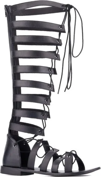 Vintage Foundry Co. Women's Pruitt Strappy Sandal - BLACK,