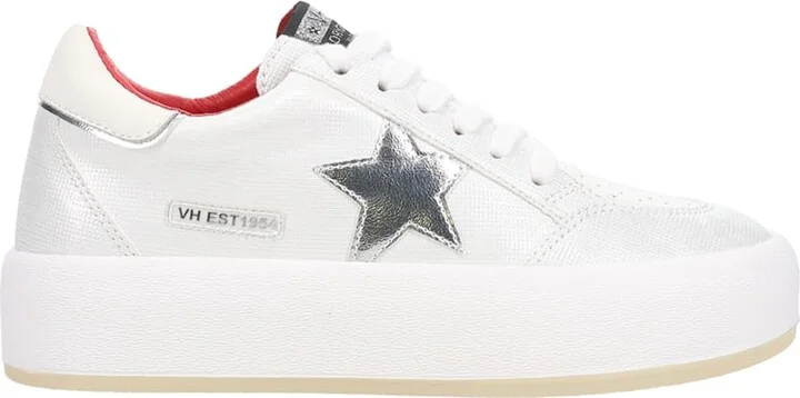 VINTAGE HAVANA Womens Ream Metallic Platform Sneakers Shoes Casual - White - Size 6.5 B