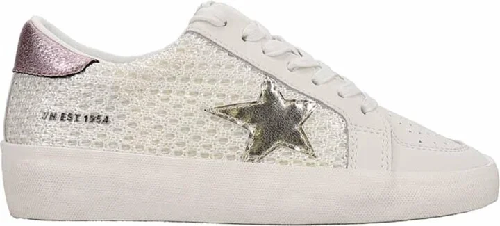 VINTAGE HAVANA Womens Reflex Metallic Slip On Sneakers Shoes Casual - Off White - Size 8.5 B
