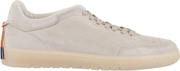 Vintage-Inspired Leather Sneakers With Perforated Toe Box