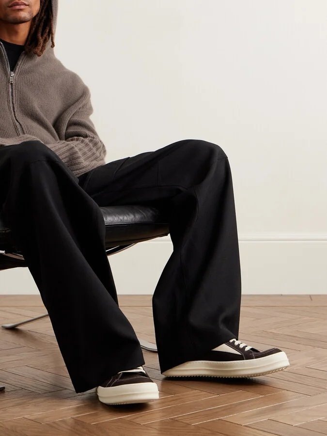 Vintage Suede-Trimmed Nubuck Sneakers - Image 2