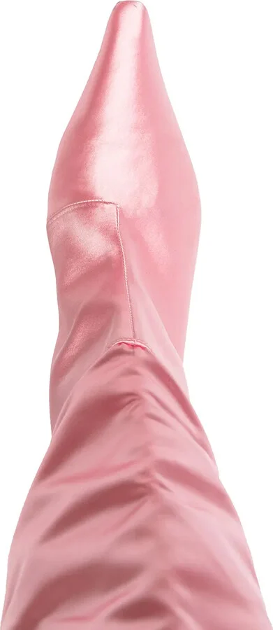 Viola 65mm feather-trim knee-high boots - Image 4