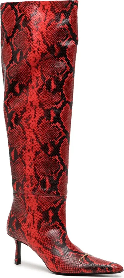 Viola snake-print leather boots - Image 2