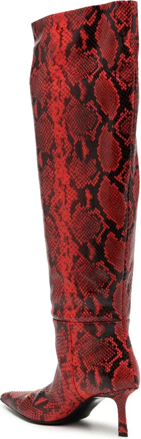 Viola snake-print leather boots - Image 3