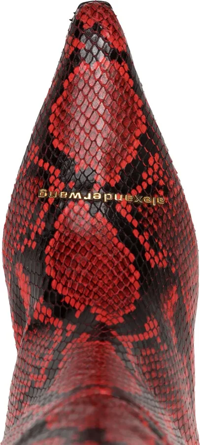 Viola snake-print leather boots - Image 4