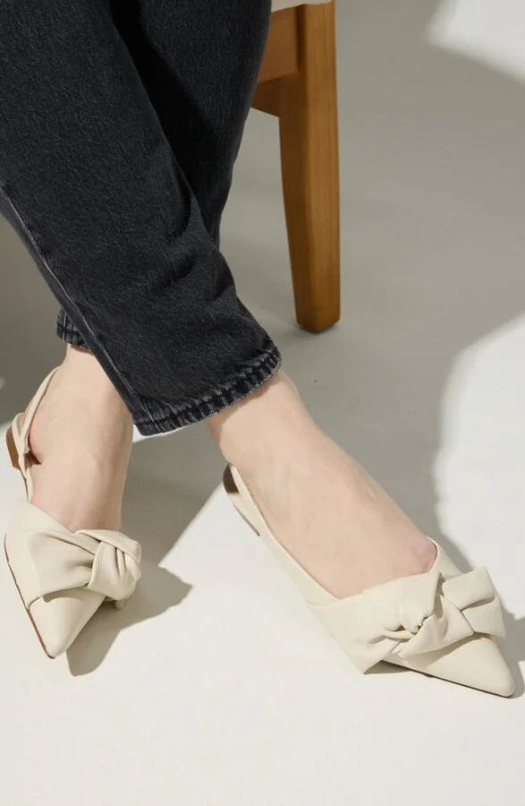 Violet Half d'Orsay Pointed Toe Slingback Flat - Image 6