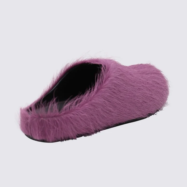 Violet Leather Sandals - Image 3