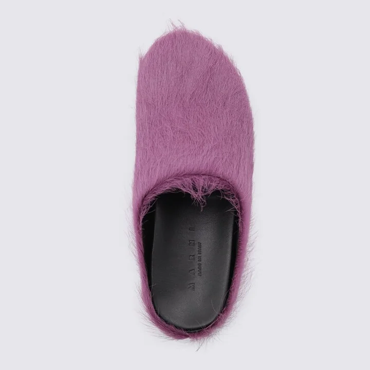 Violet Leather Sandals - Image 4