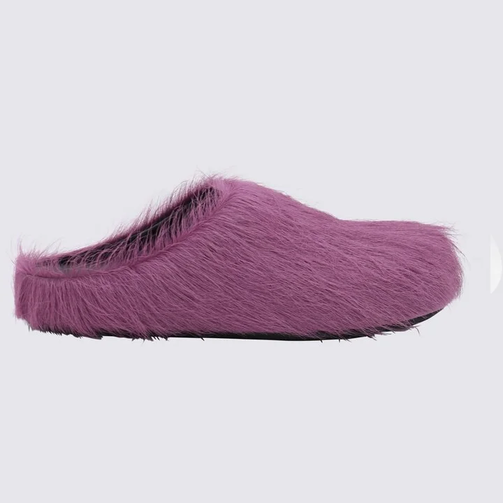 Violet Leather Sandals