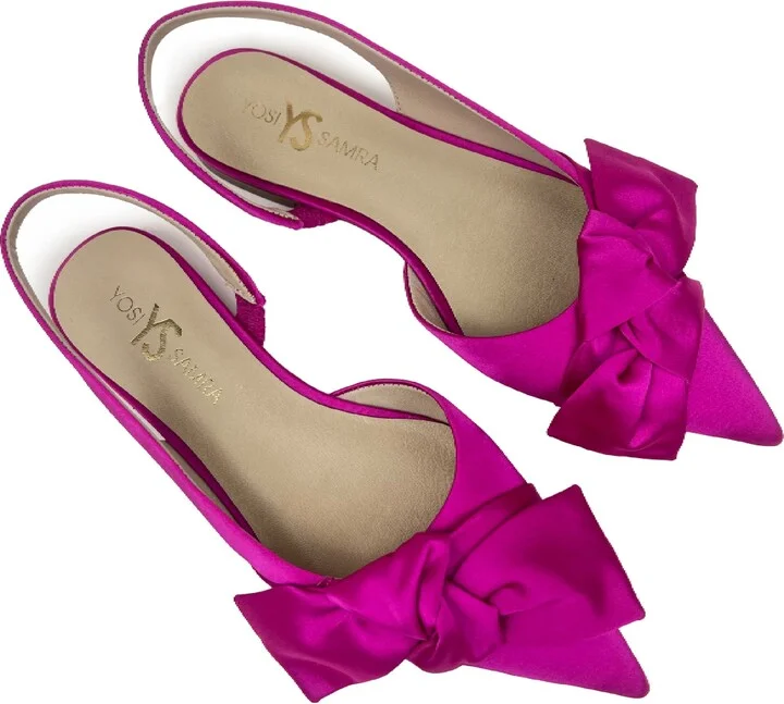 Violet Pointed Toe Slingback Flat