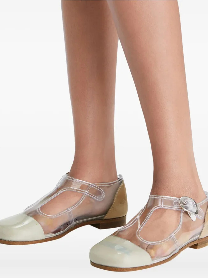 Violet T-strap flats - Image 5